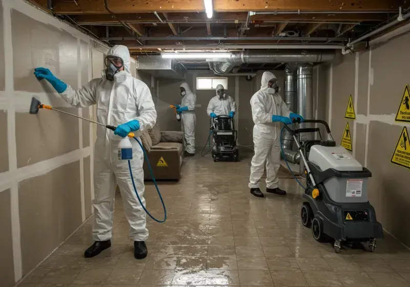 Basement Moisture Removal and Structural Drying process in Junction City, OR